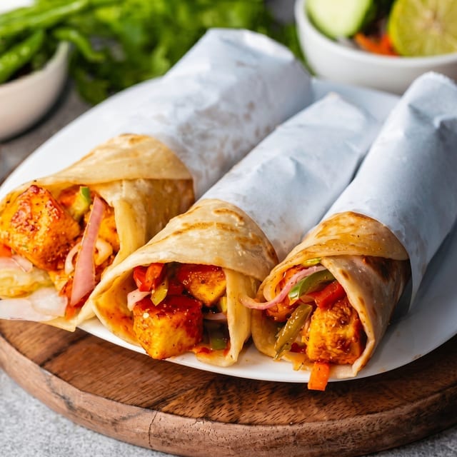 Afghani Soya Chaap Roll.