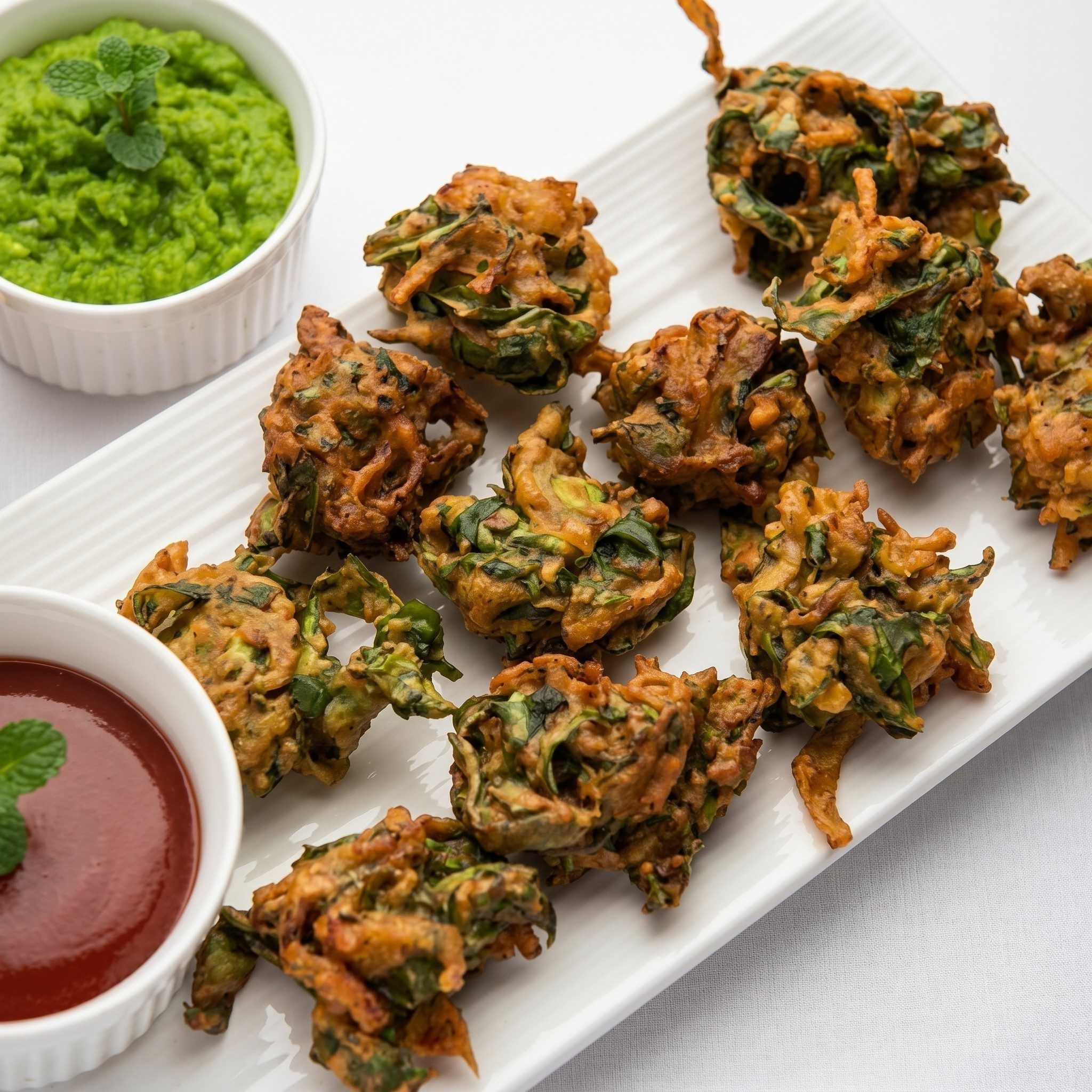 Palak Pakodi Chaat.