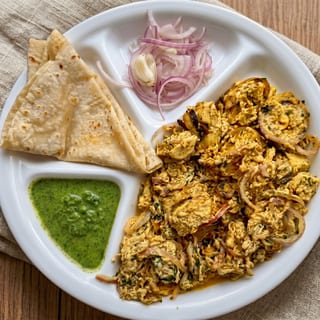 Afghani Soy Chaap Combo (Rumali Roti)