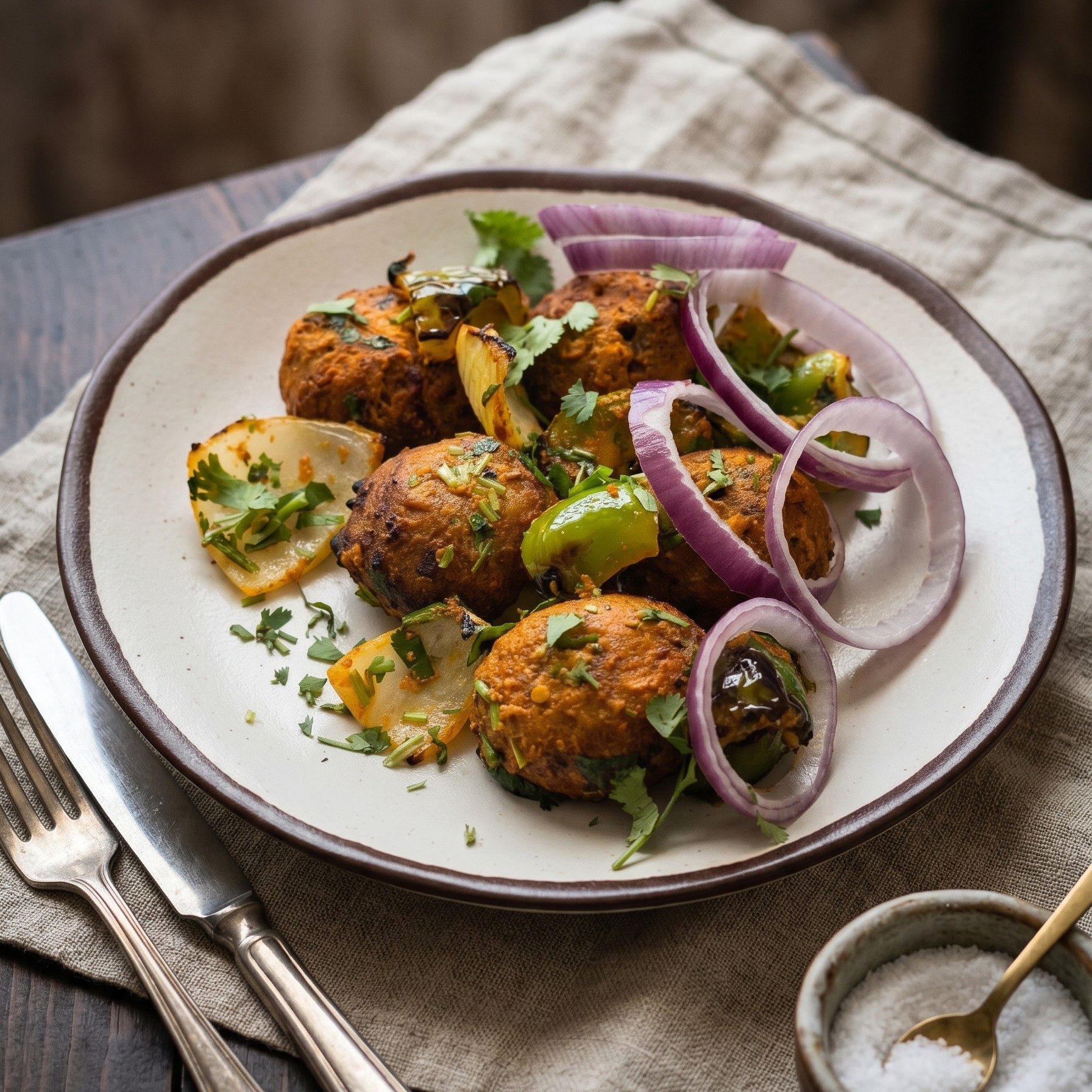 Tandoori Veggie Momos.