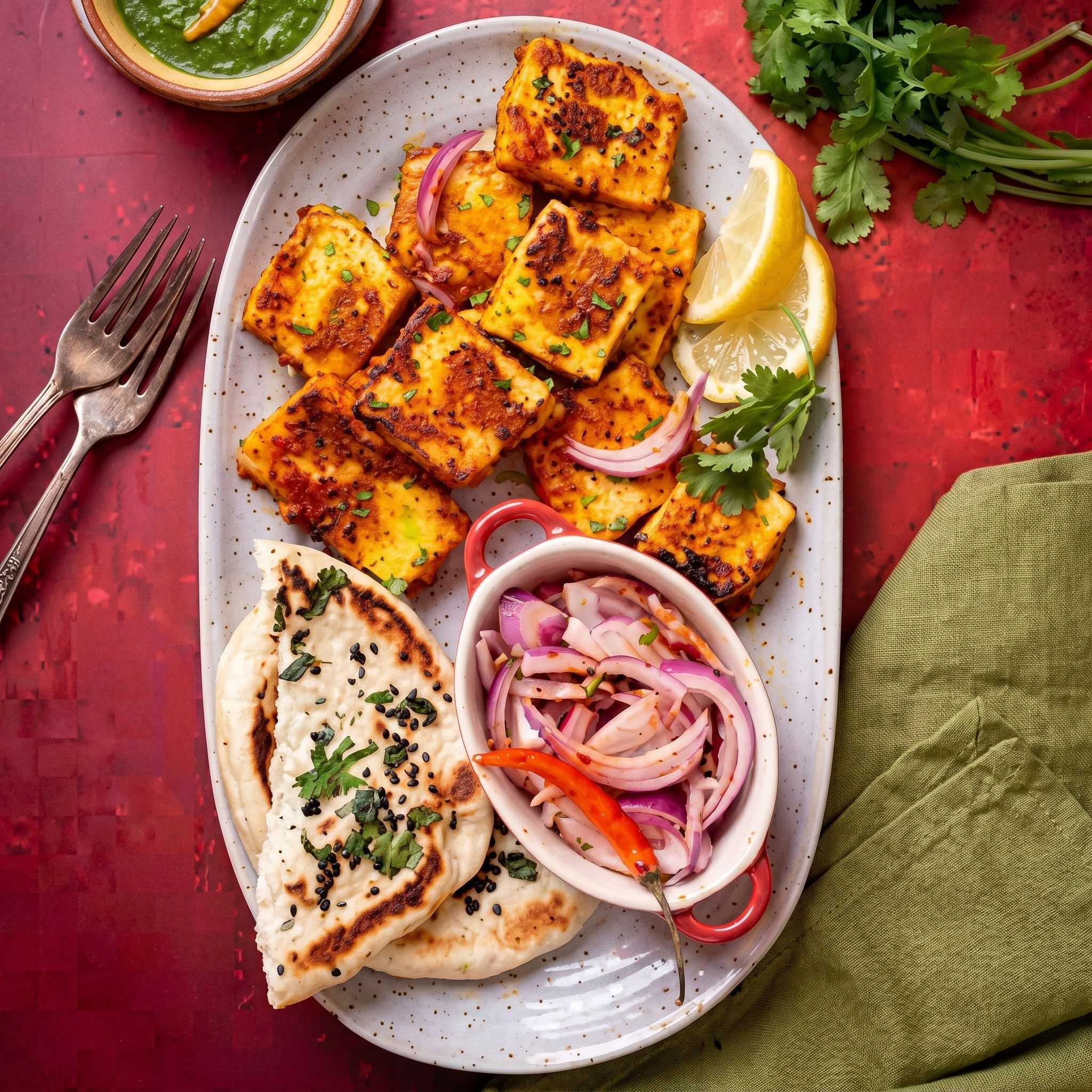 Achari Paneer Tikka Combo.