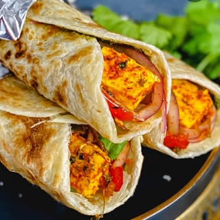 Achari Paneer Tikka Roll